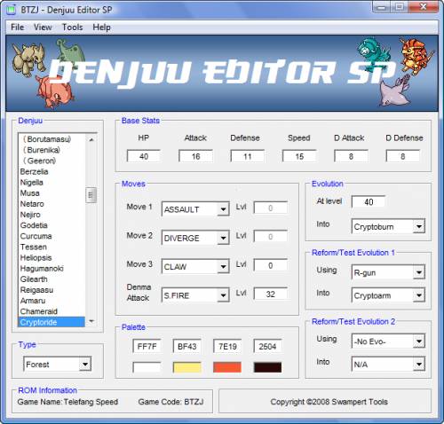 Denjuu Editor SP 2.0.2